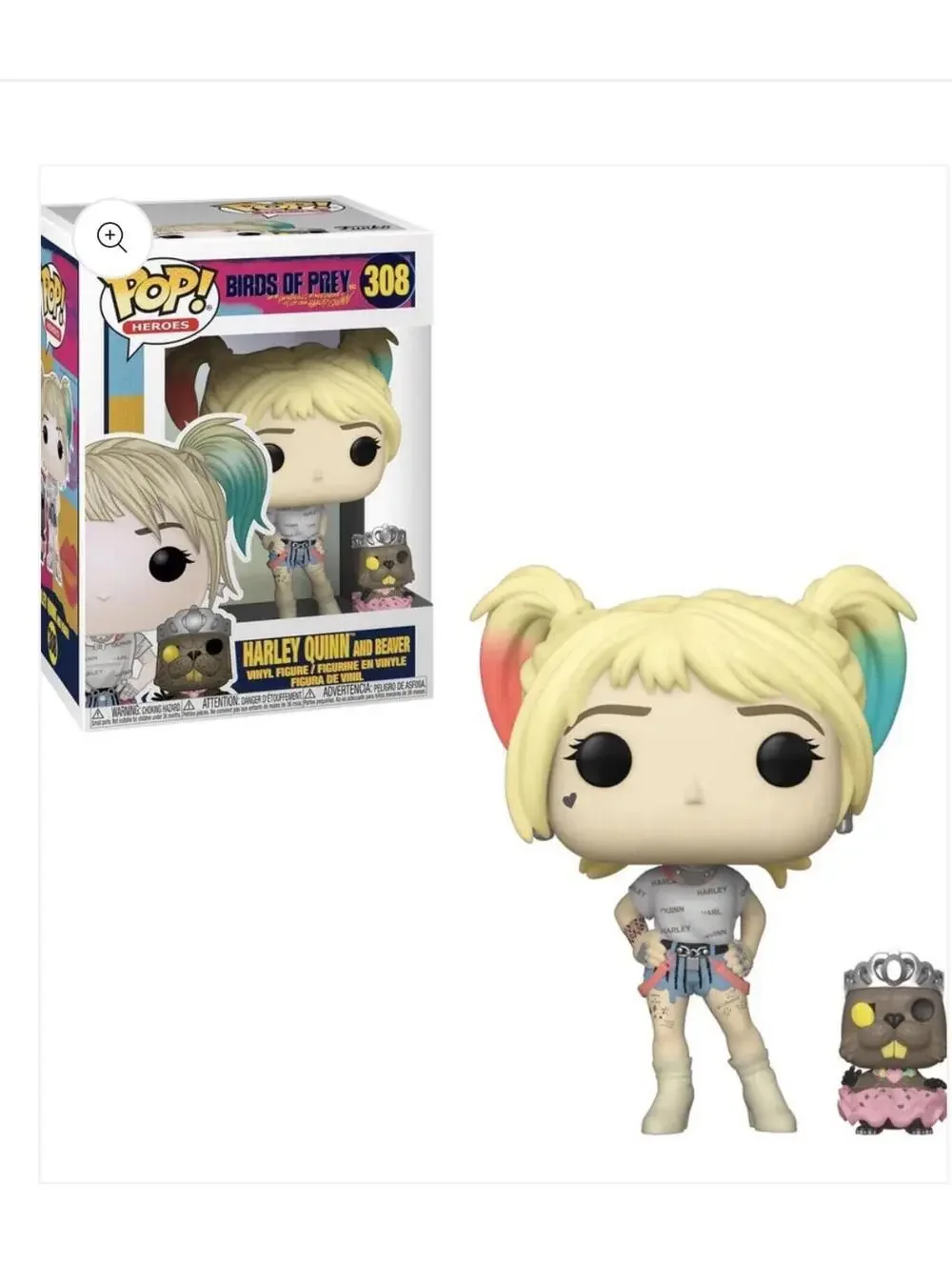 Funko POP! DC Bird of Prey #308 Harley Quinn and Beaver mint condition